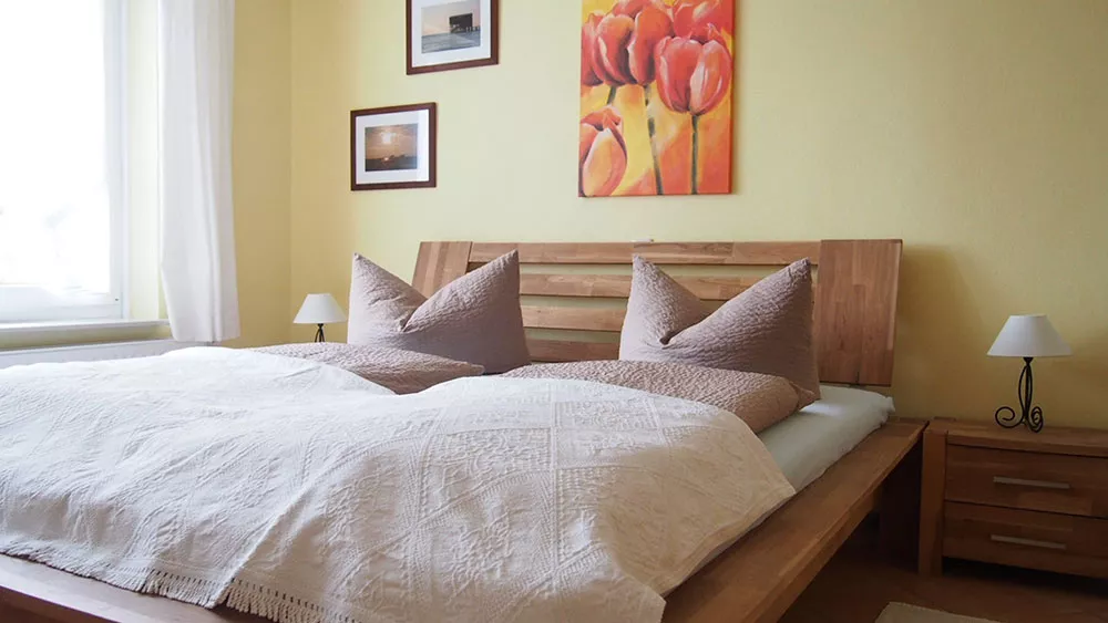 Schlafzimmer Ferienwohnung 4 mit Doppelbett