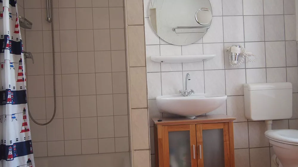 Badezimmer Ferienwohnung 4 mit Dusche und WC