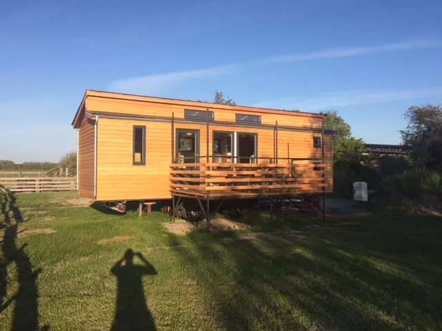 Schäferwagen im Sonnenuntergang